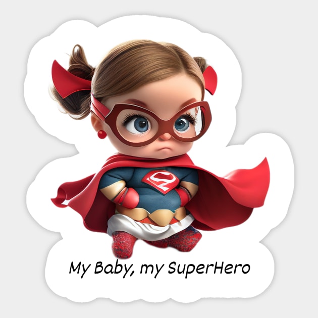 My baby my hero Sticker by Perfectartss